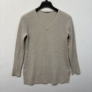 MM. Lafleur Women 100% Cashmere Sweater Size Large V-Neck C036 -3